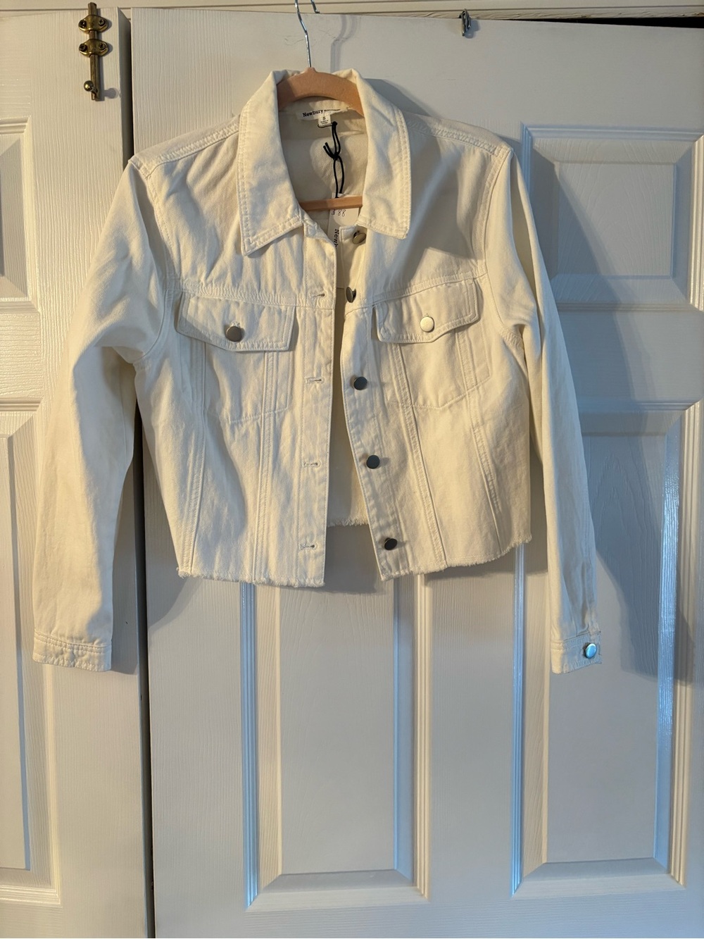 Newbury Kustom White jean jacket
